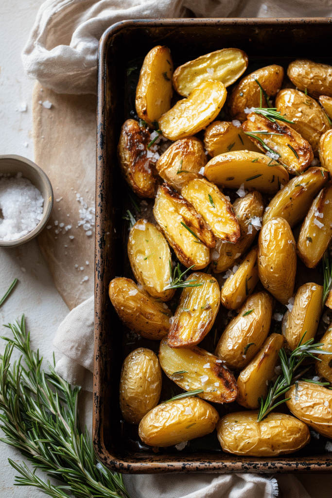 The Secret to Creamy & Crispy Fingerling Potatoes: Boil First